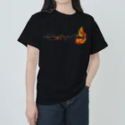 ArayashikI_Japanの炎-Blazing Fire-【濃色系アパレル】 Heavyweight T-Shirt