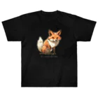 みゆみん@YouTuber ／M|Little Kit Foxの初代 狐兵衛 (獣人化前) Tシャツ Heavyweight T-Shirt