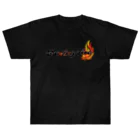 ArayashikI_Japanの炎-Blazing Fire-【濃色系アパレル】 Heavyweight T-Shirt