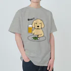 efrinmanのビールと枝豆 ヘビーウェイトTシャツ