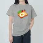 Wonder Bird Forestのピクセル・目玉焼きトースト ヘビーウェイトTシャツ