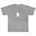クリオネショップの雪だるま（青帽子） Heavyweight T-Shirt