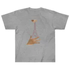 昭和図案舎の昭和レトロあやとり「東京タワー（文字なし）」 ヘビーウェイトTシャツ