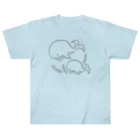 sari'sのクジラの親子 Heavyweight T-Shirt