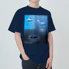 L_arctoaのイルカとクジラの違い ヘビーウェイトTシャツ