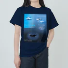 L_arctoaのイルカとクジラの違い ヘビーウェイトTシャツ