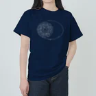 cosmicatiromの太陽系の衛星 白 ヘビーウェイトTシャツ