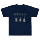 Sakura Beetleの[No Beetle No Life] ノービートル　ノーライフ　Ver. 灰色 ヘビーウェイトTシャツ