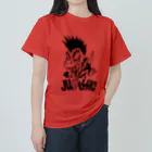 ピンチザウルス【恐竜】の【恐竜】ロックン・レックス（ブラック） ヘビーウェイトTシャツ