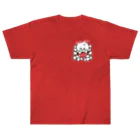 コタワン商店🐾の【ビション】両面★TOY-WAN★ ポップコーン 白ちゃん Heavyweight T-Shirt