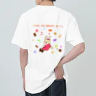 Nattsu.のアートショップの人生超甘口がいい❤ウサギ　両面印刷 ヘビーウェイトTシャツ