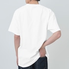 akane_art（茜音工房）のモノクロフラワー（キク） Heavyweight T-Shirt