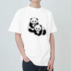 chippokeの双子パンダ Heavyweight T-Shirt