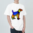 VERITIST (ヴェリティストSUZURI店)のステンドグラス風の犬 Heavyweight T-Shirt