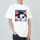 Chop Storeの青い瞳の猫 ヘビーウェイトTシャツ