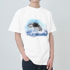 akane_art（茜音工房）のいきものイラスト（シャチ） Heavyweight T-Shirt
