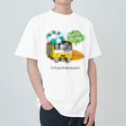 Train Kids! SOUVENIR SHOPの黄色い電車 「 海へ行こう 」 Heavyweight T-Shirt