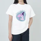 tudoi-meツドイミーのフラミンゴと水着女子 Heavyweight T-Shirt