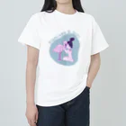 tudoi-meツドイミーのフラミンゴと水着女子 ヘビーウェイトTシャツ