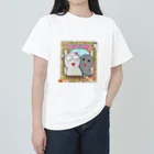Adorable Ghosts (かわいいオバケ)👻のかわいいオバケ（しぃ&ヴィー） ヘビーウェイトTシャツ