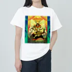 UETSUJI Shotaroの武甕槌大神 地震大鯰 要石ノ図 ヘビーウェイトTシャツ