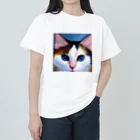 Chop Storeの青い瞳の猫 ヘビーウェイトTシャツ