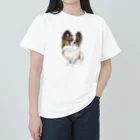 paw-pawのパピヨンちゃん ヘビーウェイトTシャツ