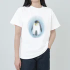 akane_art（茜音工房）のいきものイラスト（皇帝ペンギンの親子） ヘビーウェイトTシャツ