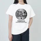 Teal Blue CoffeeのTEAL BLUE AIRLINES - grayscale Ver. - Heavyweight T-Shirt