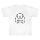 山乃しば吉の店のマッチョわんこ(黒) ヘビーウェイトTシャツ