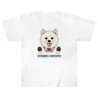 豆つぶのshiba-inu fanciers(白柴) ヘビーウェイトTシャツ