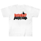 めだか藁屋 公式グッズのKeteka デザインB仕様 Heavyweight T-Shirt