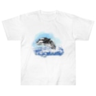 akane_art（茜音工房）のいきものイラスト（シャチ） Heavyweight T-Shirt