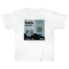 Teal Blue CoffeeのCafe music - Teal Blue Bird - ヘビーウェイトTシャツ