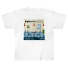 Teal Blue CoffeeのCafe music - Meeting place - Heavyweight T-Shirt