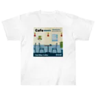 Teal Blue CoffeeのCafe music - Meeting place - Heavyweight T-Shirt