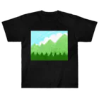 ✨🌈✨ユラクラカン🇯🇵 ✨🌈✨の☁️青空と雲☁️と青い山脈🗻ズ ヘビーウェイトTシャツ