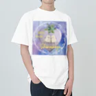 crystal-koaraのふわふわシマエナガ【Lavender】 ヘビーウェイトTシャツ