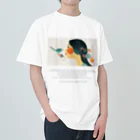鳥救うSUZURIの『こんなところにオレンジ』【寄付付き商品】 ヘビーウェイトTシャツ