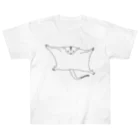 フクロモモンガのジオの滑空するフクロモモンガ ヘビーウェイトTシャツ