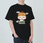 HACHIE  のhappyちゃん　ビッグ黒Tシャツ　グリーンパンツ ヘビーウェイトTシャツ