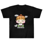 HACHIE  のhappyちゃん　ビッグ黒Tシャツ　グリーンパンツ ヘビーウェイトTシャツ