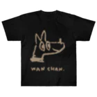 てら ねこグッズのWANCHAN.ブラウン Heavyweight T-Shirt