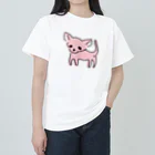 akane_art（茜音工房）のゆるチワワ（ピンク） Heavyweight T-Shirt