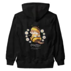 カワウソとフルーツのBaby Otters Honey（文字白色） Heavyweight Zip Hoodie