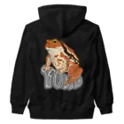 LalaHangeulのTOAD (ヒキガエル) 英字バージョン　バックプリント Heavyweight Zip Hoodie