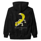 Hanagara animal cafeのモモンガと花柄アニマルカフェのロゴ入り。 Heavyweight Zip Hoodie