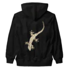 LalaHangeulのJapanese gecko(ニホンヤモリ)　英語デザイン Heavyweight Zip Hoodie