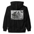 Skull sectionのバイクとドクロ（黒メイン） Heavyweight Zip Hoodie