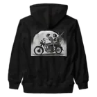 Skull sectionのバイクとガイコツ（黒メイン） Heavyweight Zip Hoodie